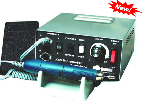 New X40 Electric Handpiece System, 220V AC (Console + 40k rpm HP + Foot Control) 38087